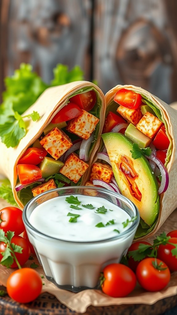 vegan buffalo wrap