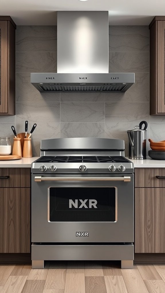 NXR SCD4811LP 36" Professional Dual Fuel Range in a modern kitchen setting